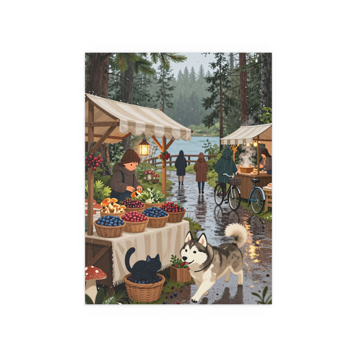 Rainy Day Village Gathering