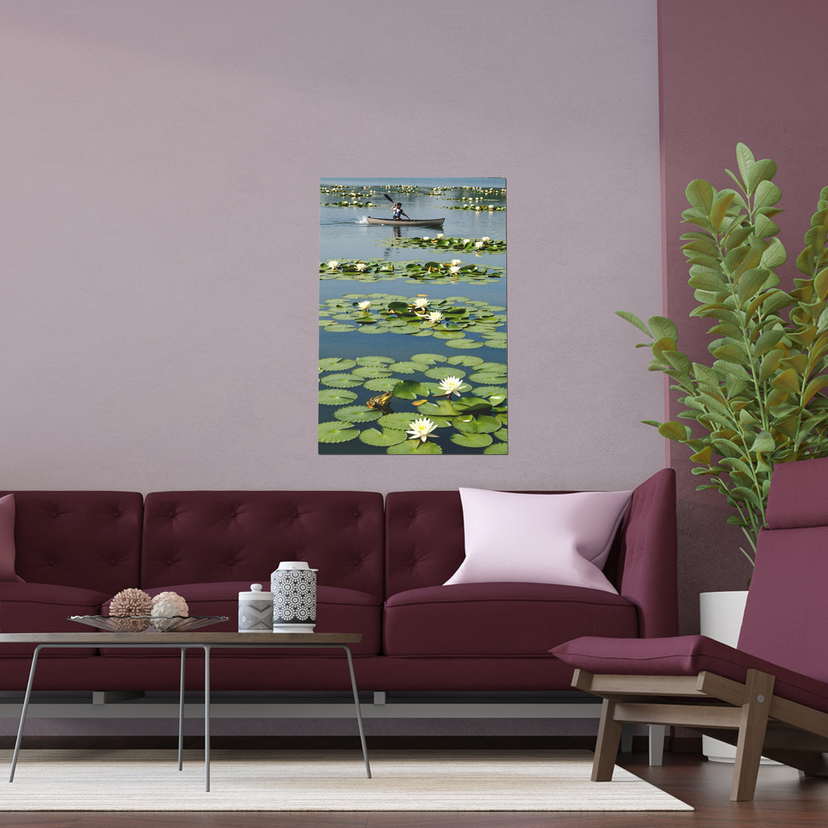 Serene Voyage on Lily Pad Waters