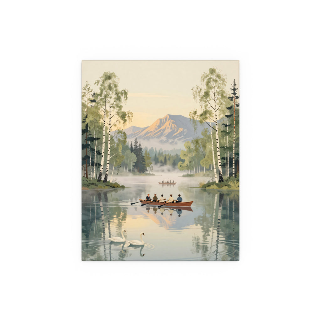 Serene Lake Canoeing Sunset