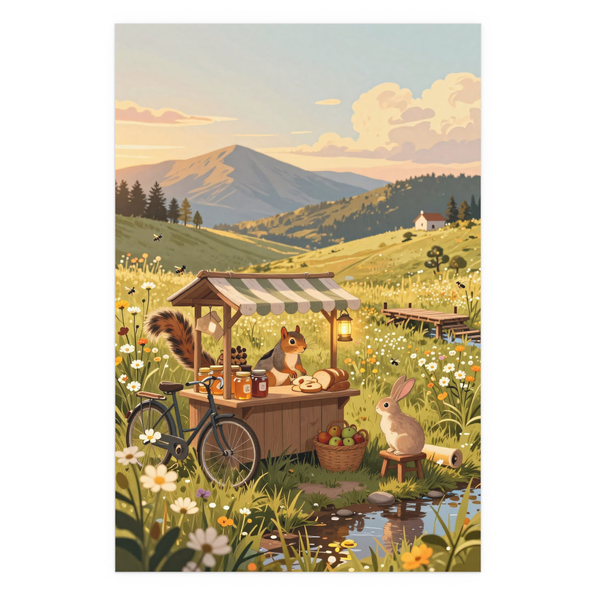 Sunset Serenade of Rural Life
