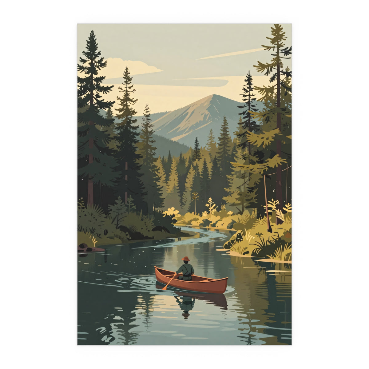 Serene Lake Reflections at Sunset