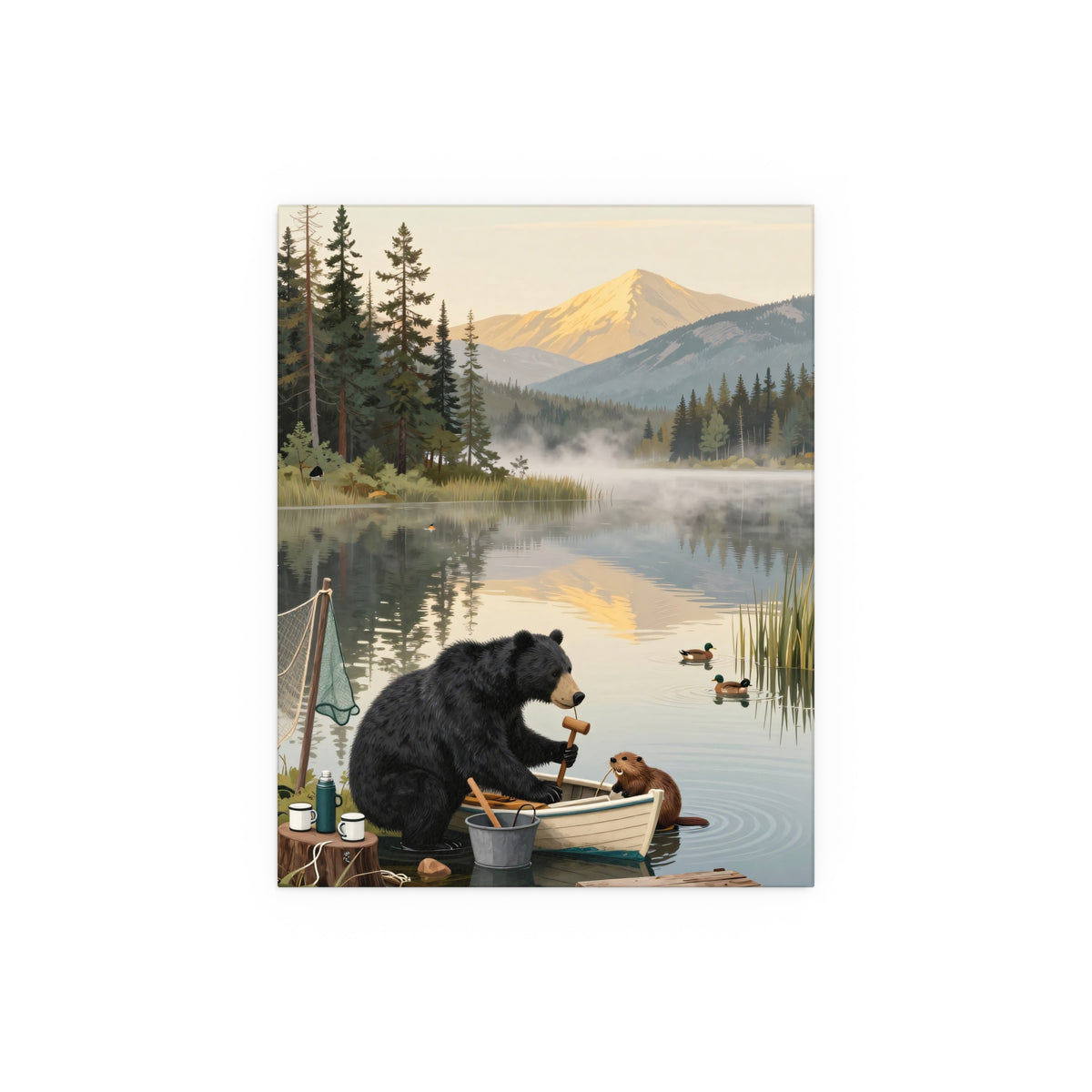 Serene Lake Encounter