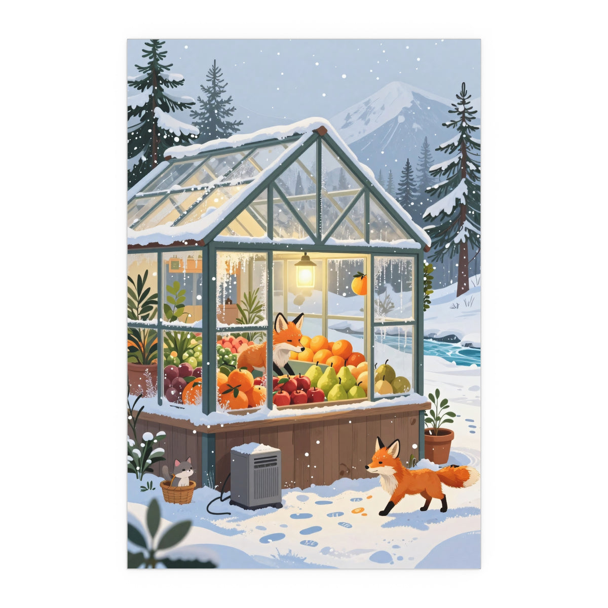Winter Farmhouse Fruit Stand Serenity