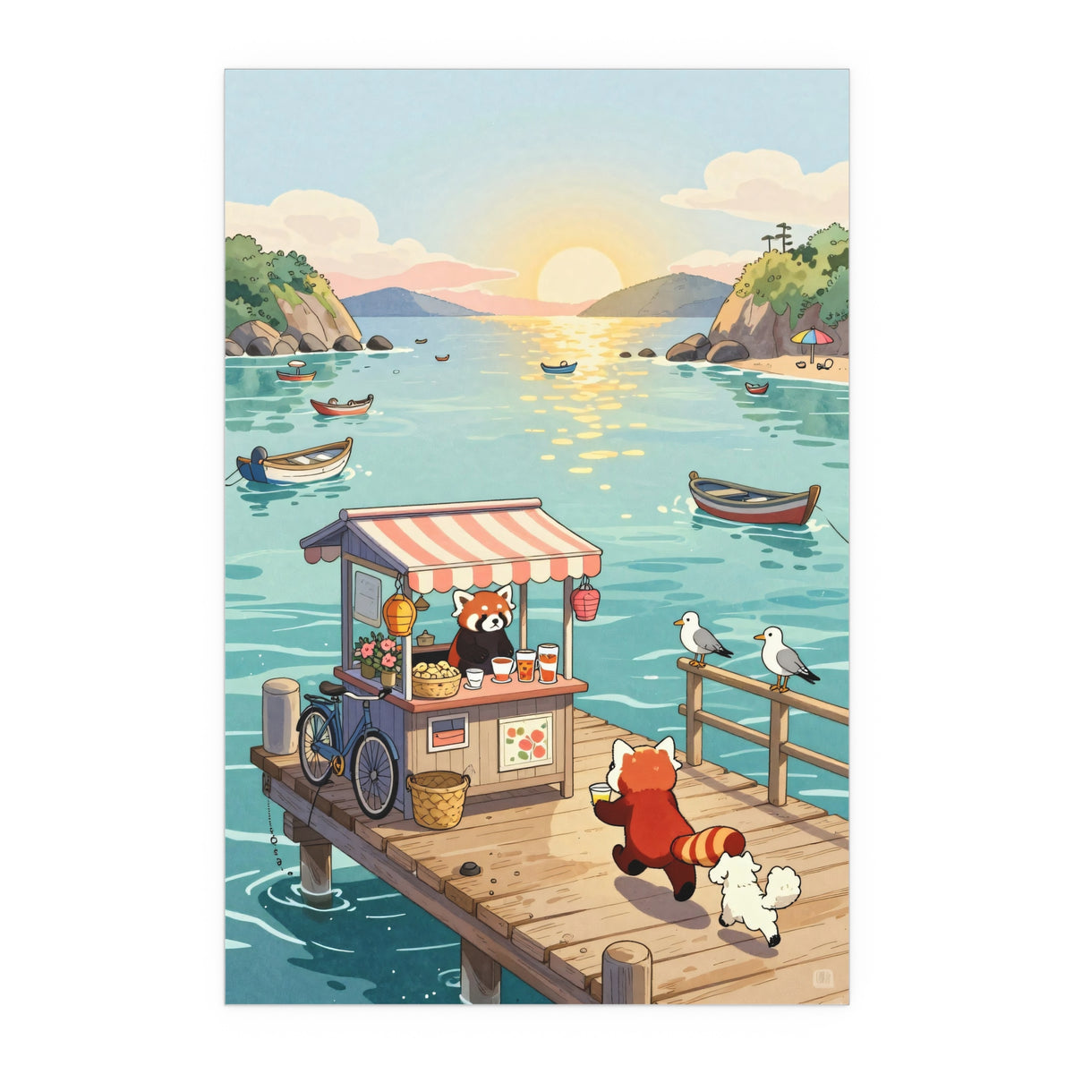 Sunset Serenade of Seaside Stalls