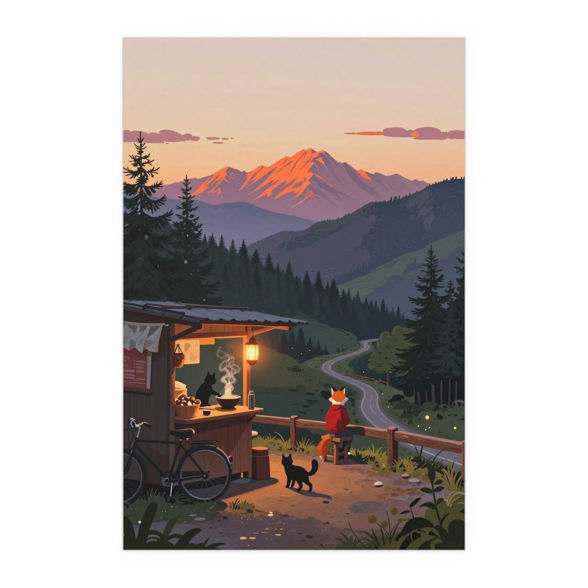 Urban Fox's Sunset Escape