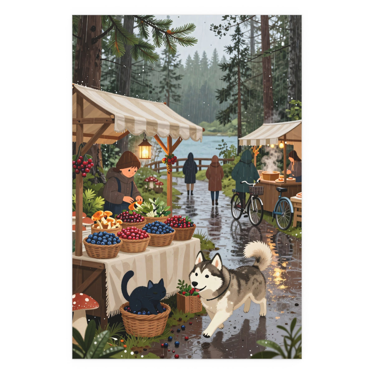 Rainy Day Village Gathering