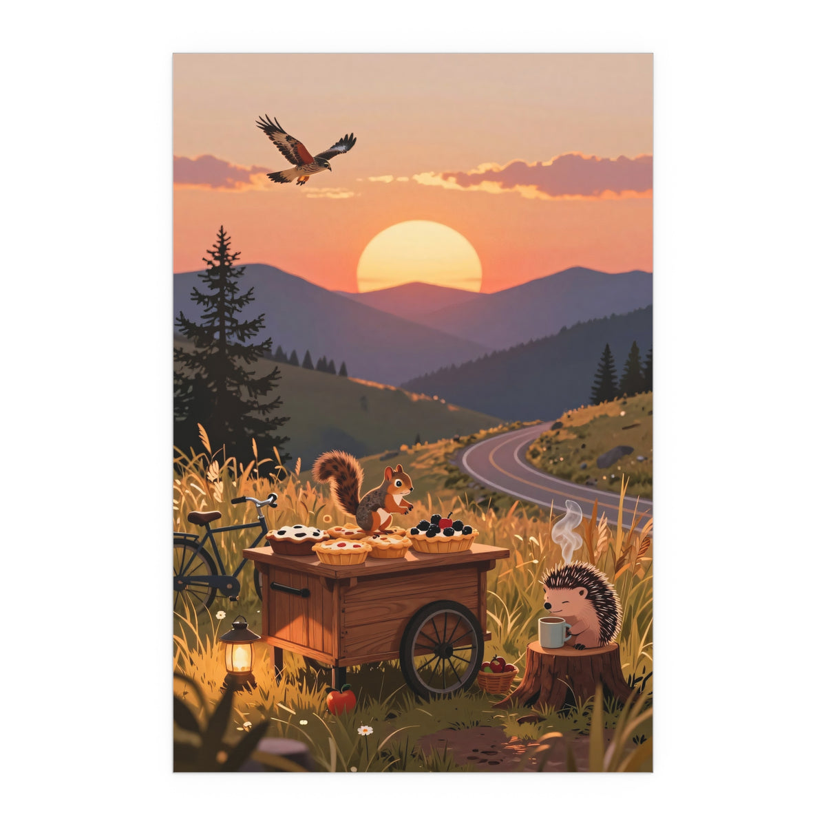 Sunset Serenade on Mountain Road