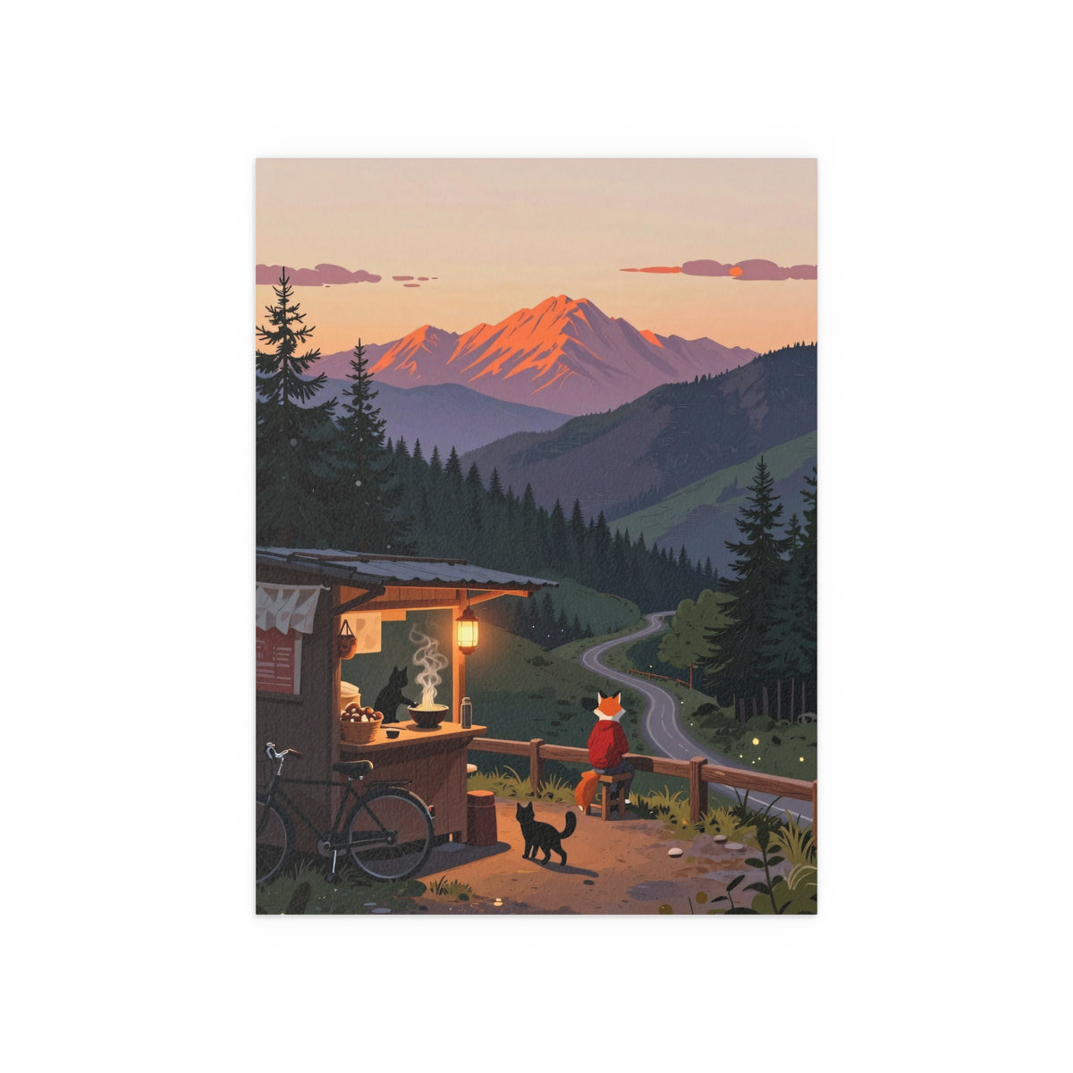 Urban Fox's Sunset Escape