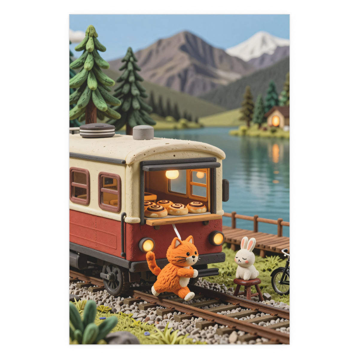 Whimsical Railway Encounter