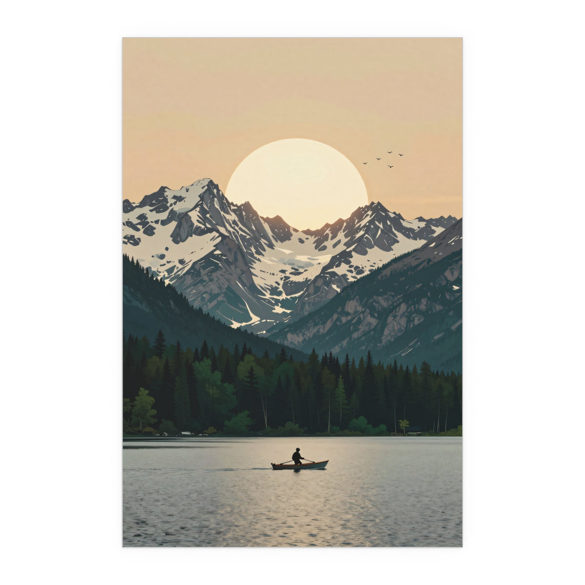 Mountain Refuge at Dusk