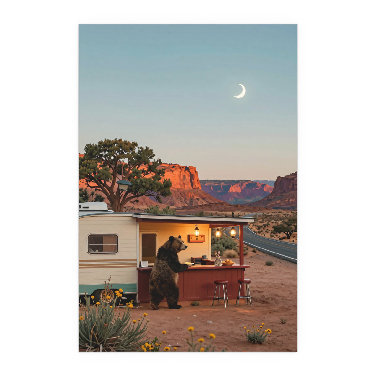 Moonlit RV Oasis