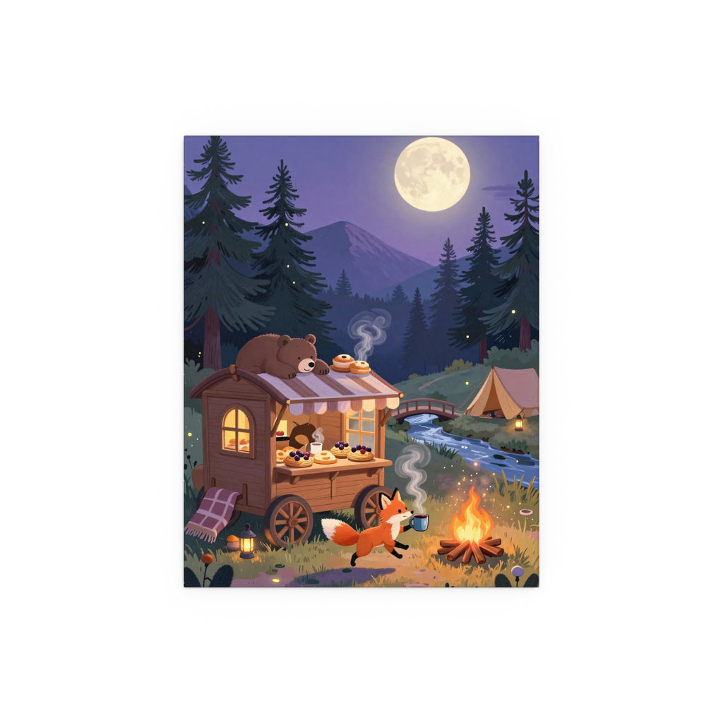 Moonlit Gathering by the Fire