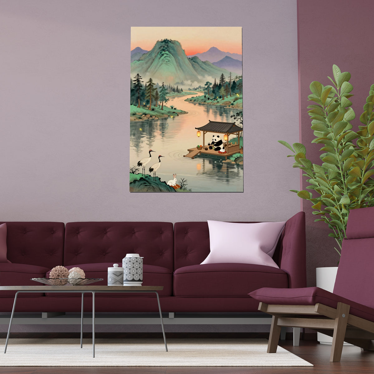 Serene Oriental Waterscape
