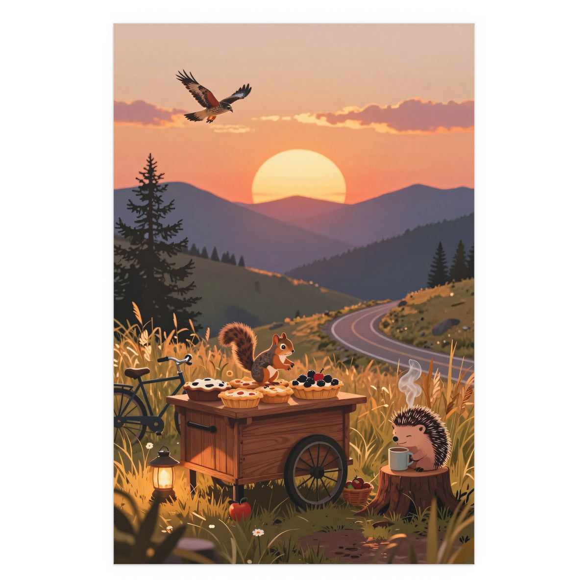 Sunset Serenade on Mountain Road