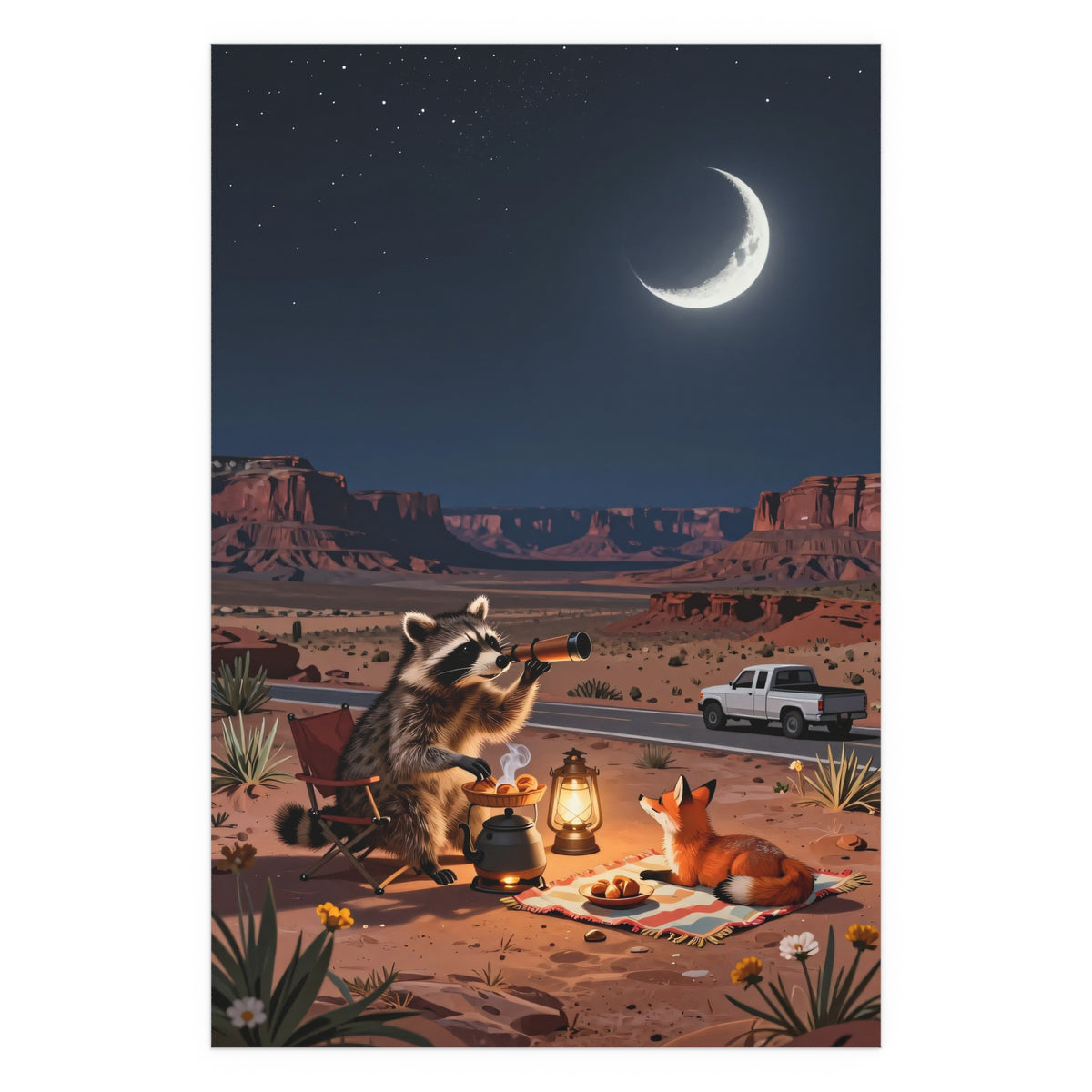 Moonlit Desert Oasis