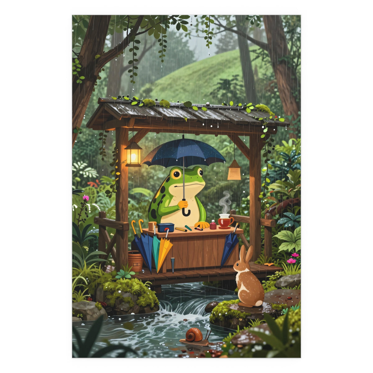 Whimsy in the Rainy Garden