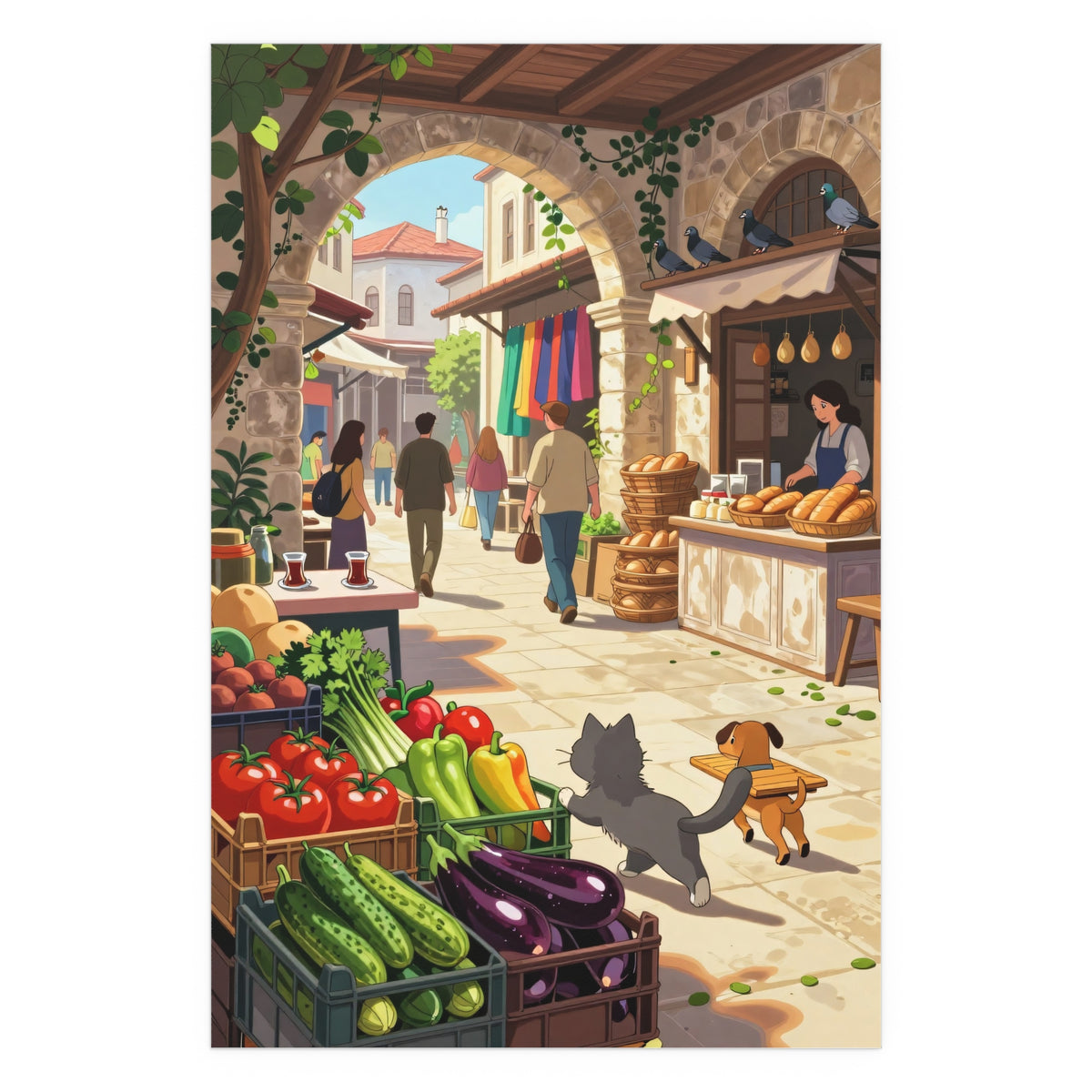 Vibrant Market Street Delight