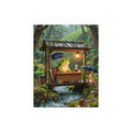 Rainy Day Frogs' Whimsical Refuge