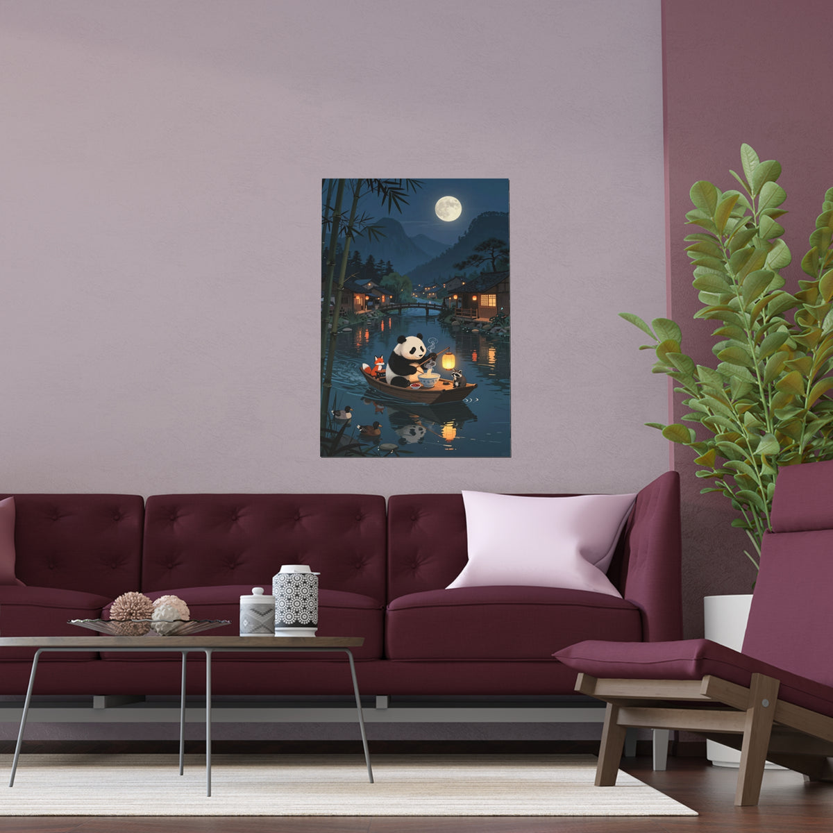 Moonlit Canoe Serenity