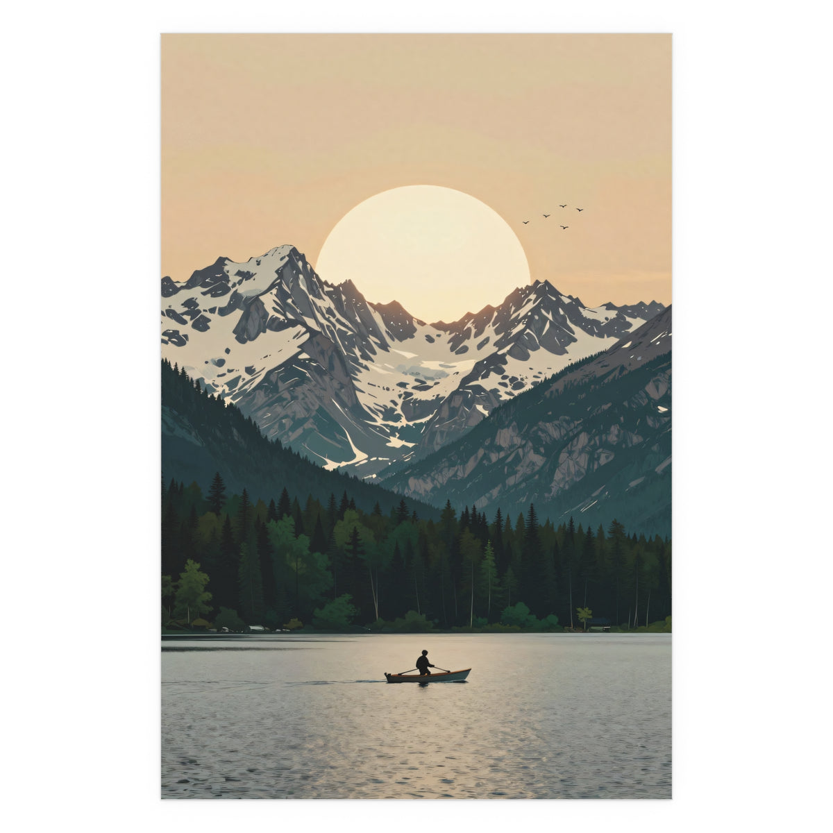 Mountain Refuge at Dusk