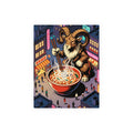 Neon Lantern Alleyway Ramen Cart