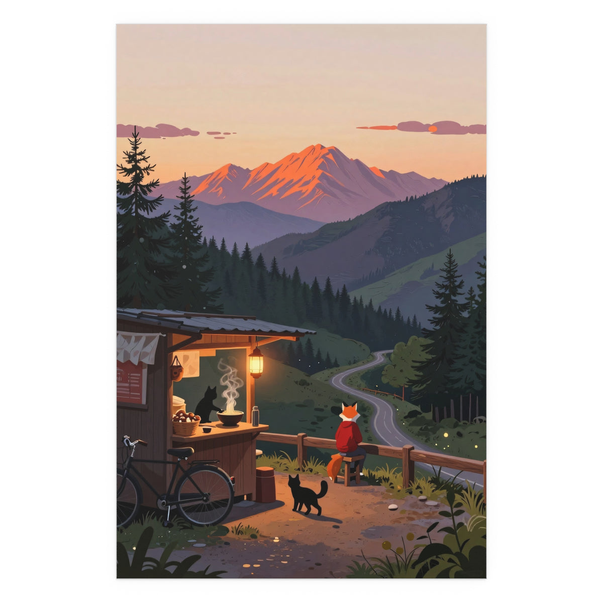 Urban Fox's Sunset Escape