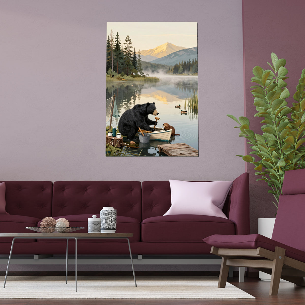 Serene Lake Encounter