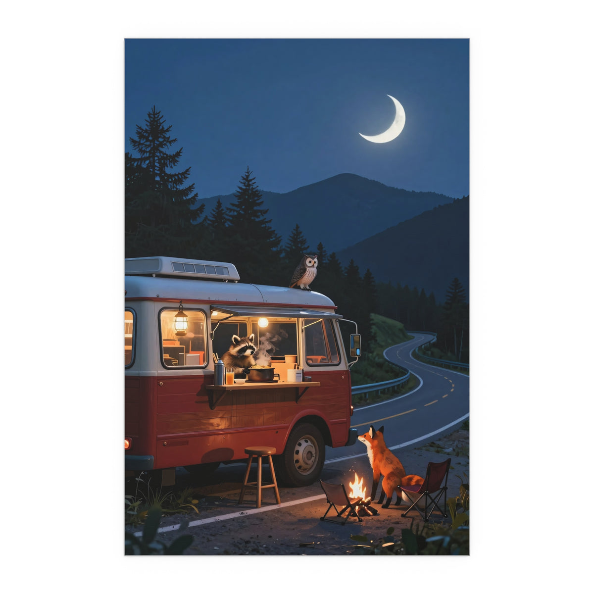 Moonlit Van Life Sanctuary