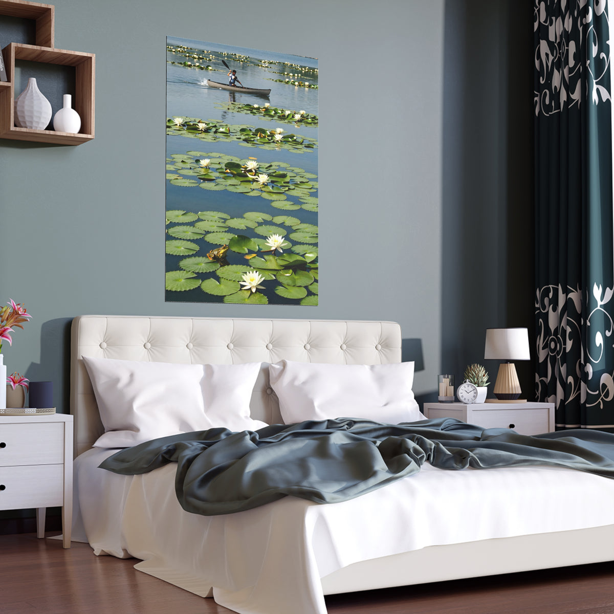 Serene Voyage on Lily Pad Waters