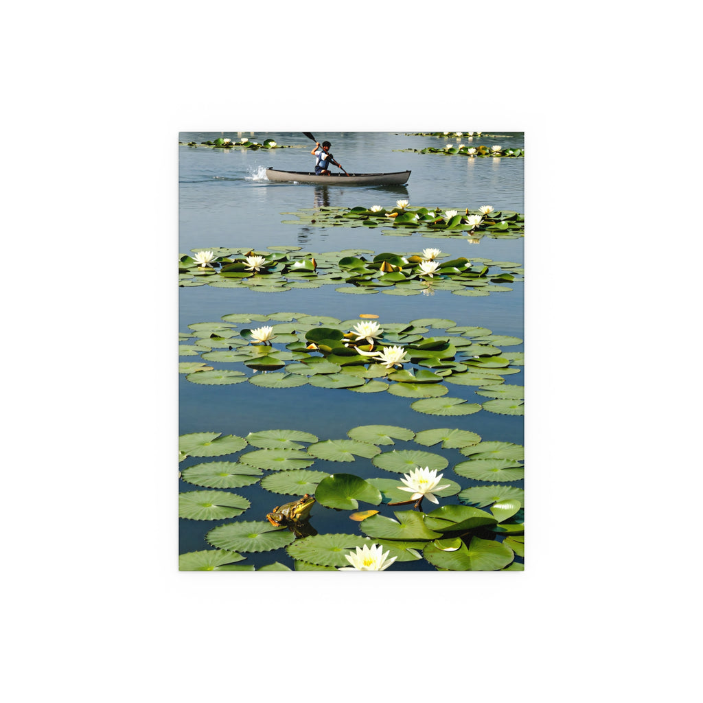 Serene Voyage on Lily Pad Waters