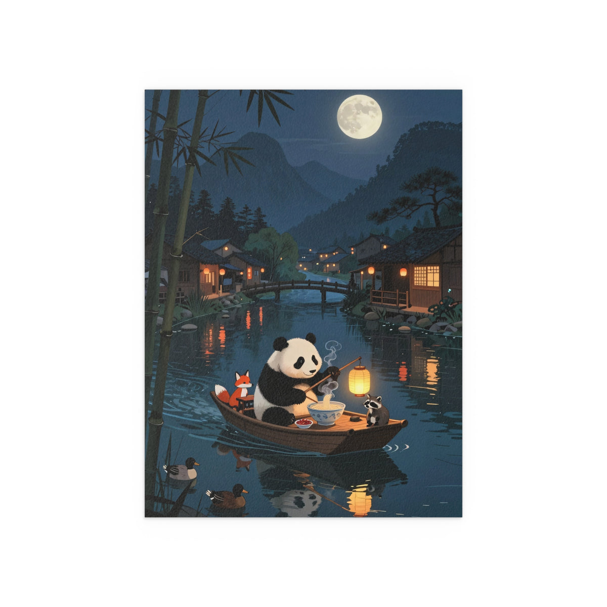 Moonlit Canoe Serenity