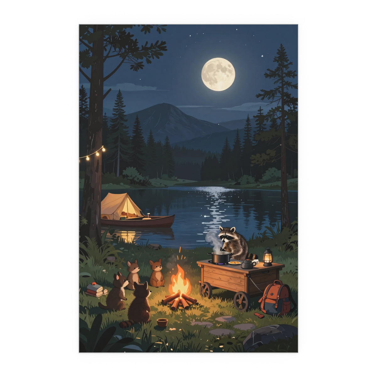Moonlit Canoe Camp