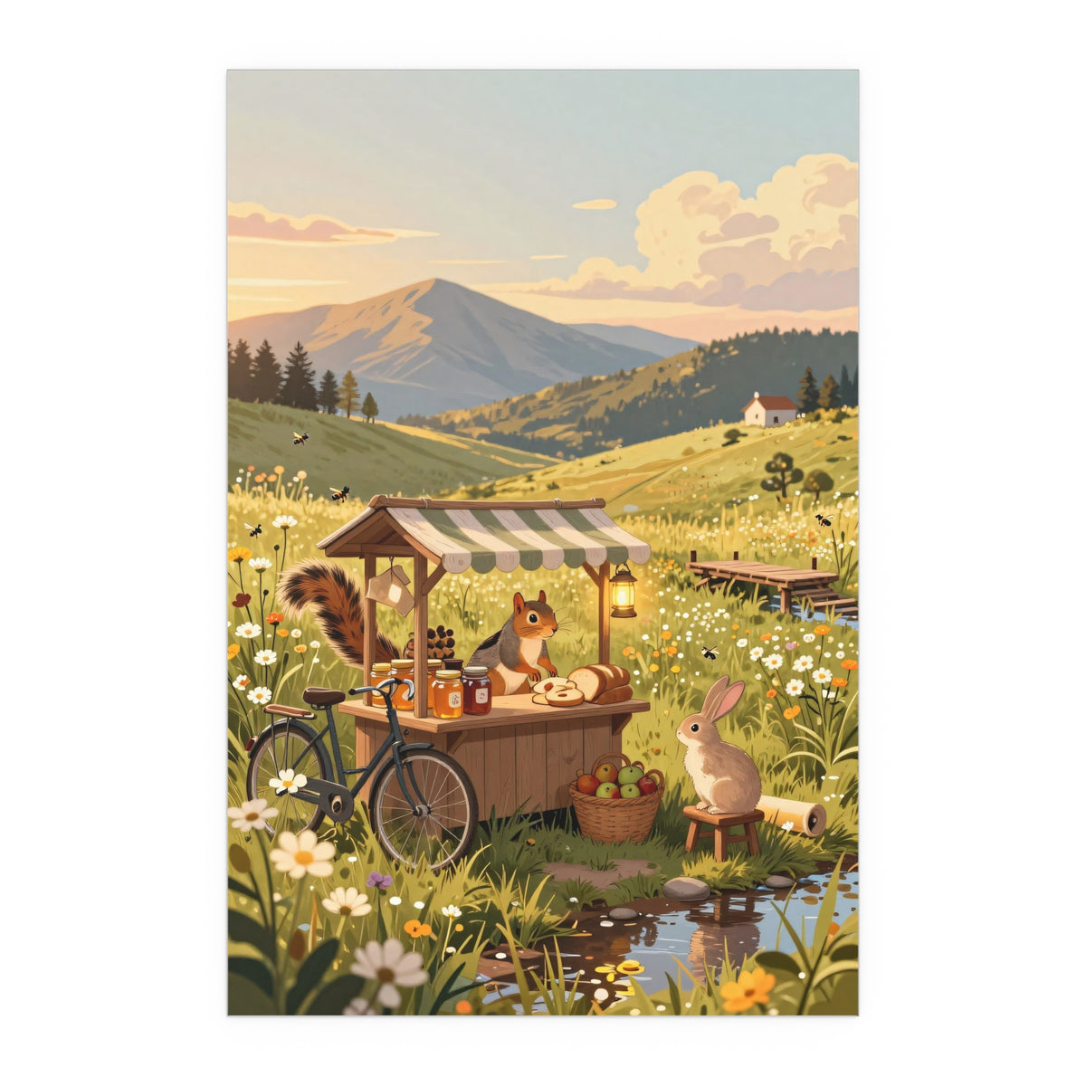Sunset Serenade of Rural Life