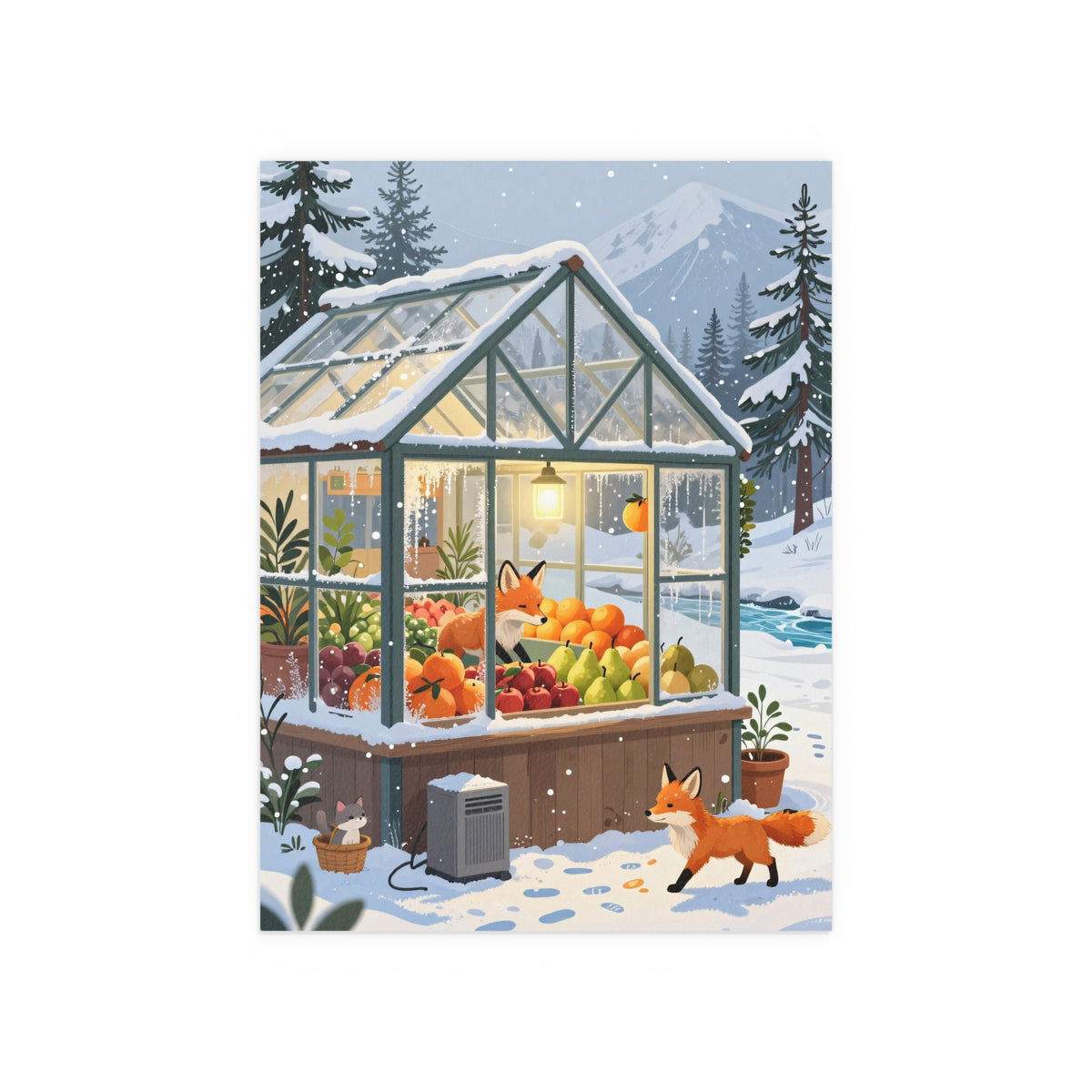 Winter Farmhouse Fruit Stand Serenity