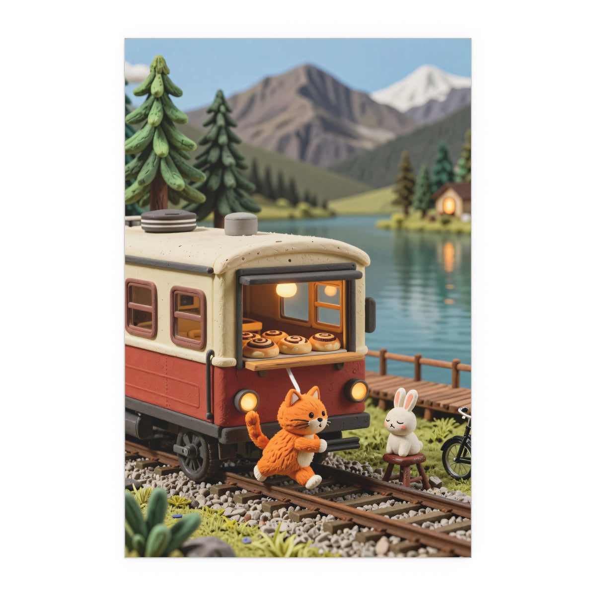 Whimsical Railway Encounter