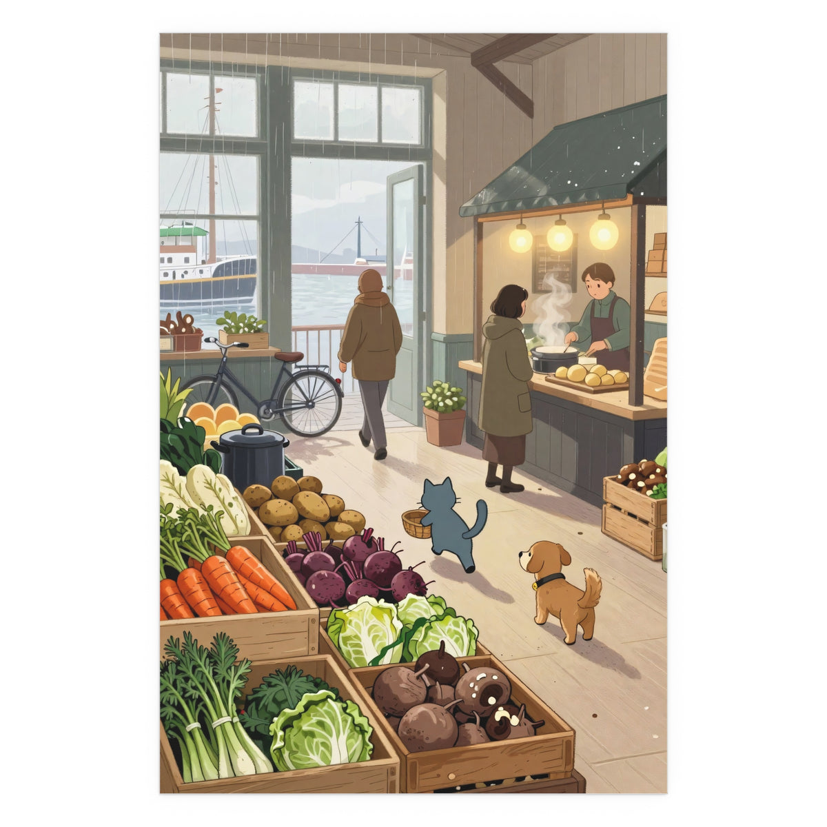 Vibrant Market Gathering