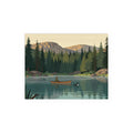 Scenic Mountains Hiking River Canoe Forest Camping Poster Artwork Canvas Print Decor Aesthetic Classic Design Modern