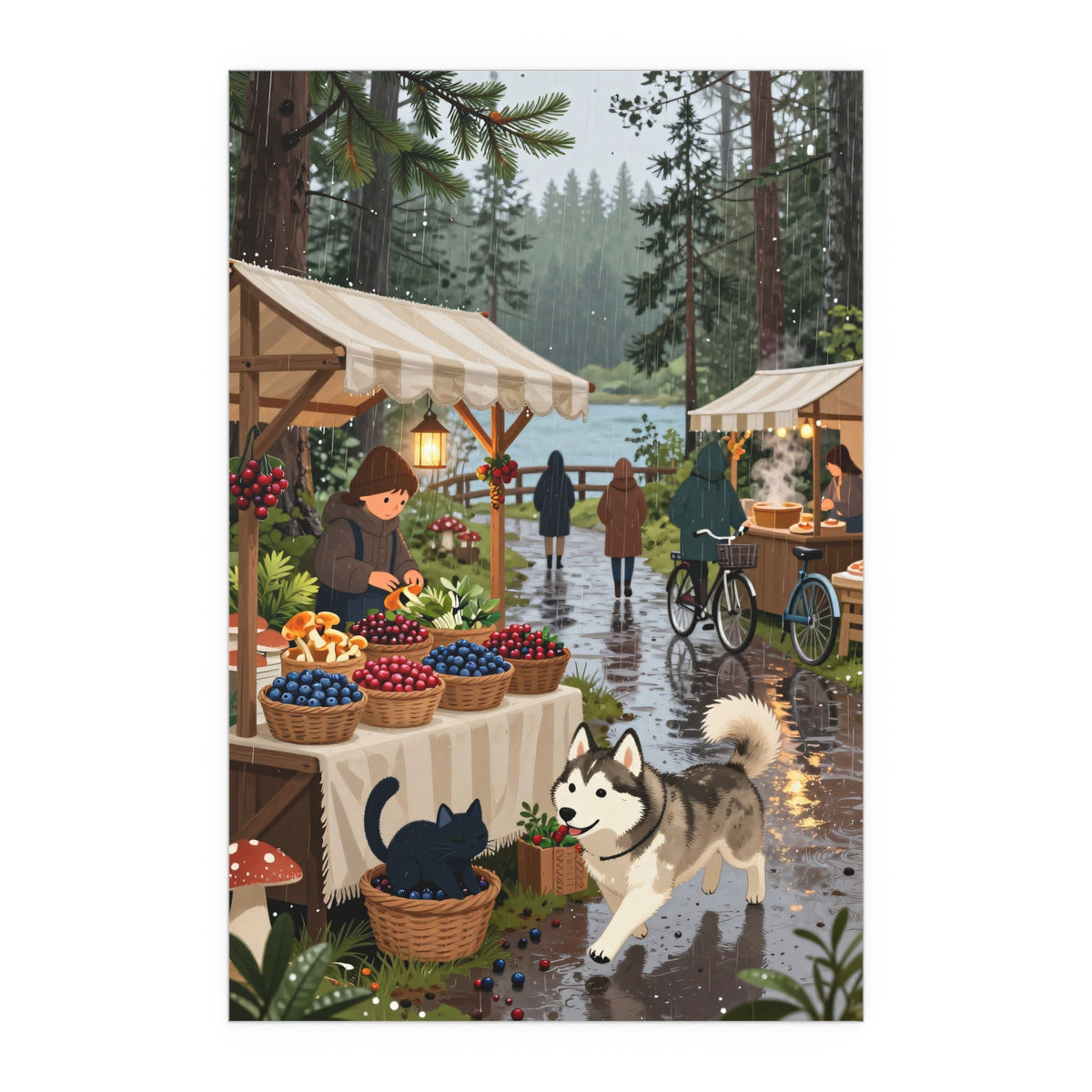 Rainy Day Village Gathering