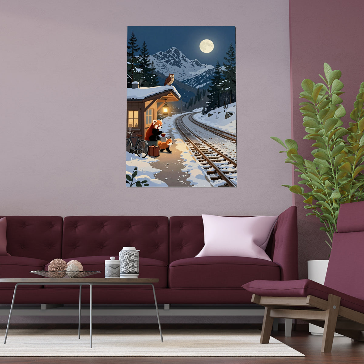 Mountain Retreat at Dusk