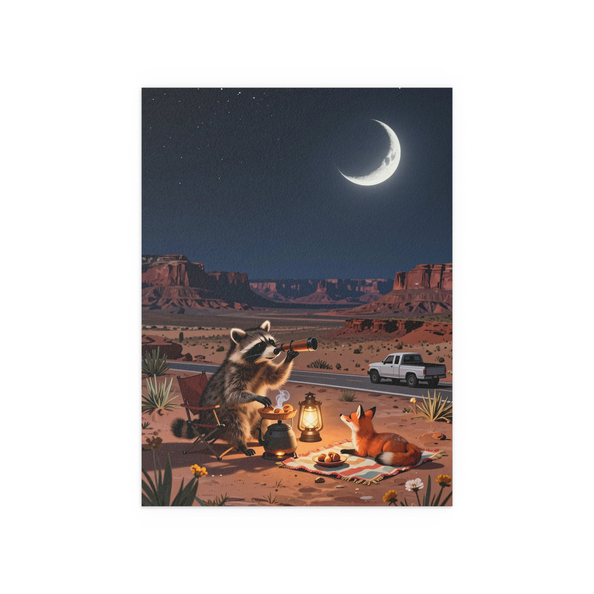 Moonlit Desert Oasis