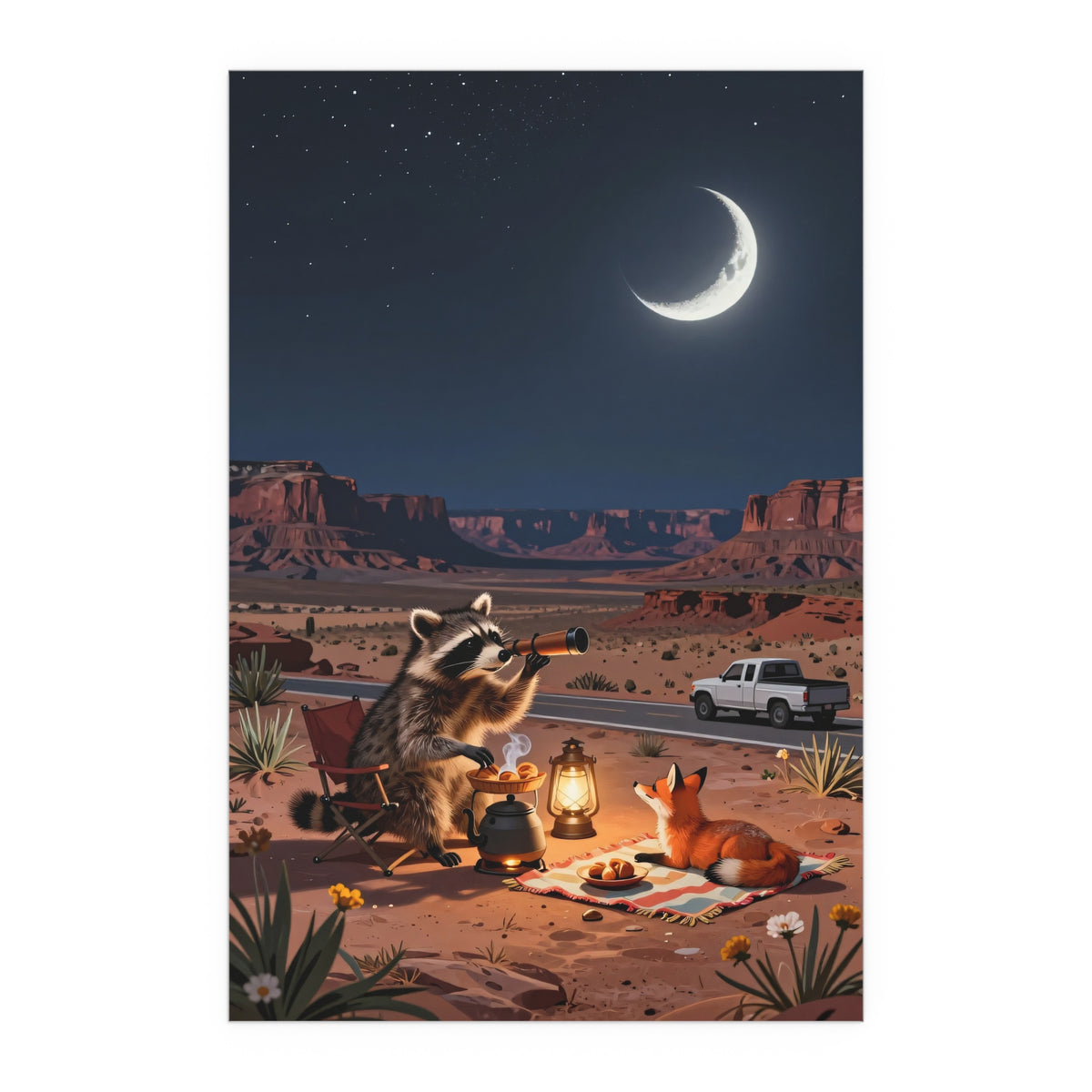 Moonlit Desert Oasis