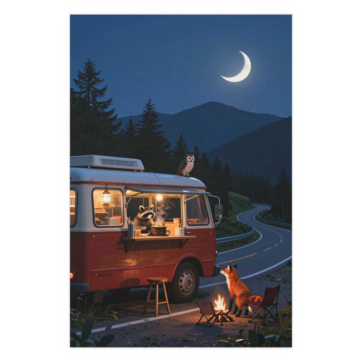 Moonlit Van Life Sanctuary