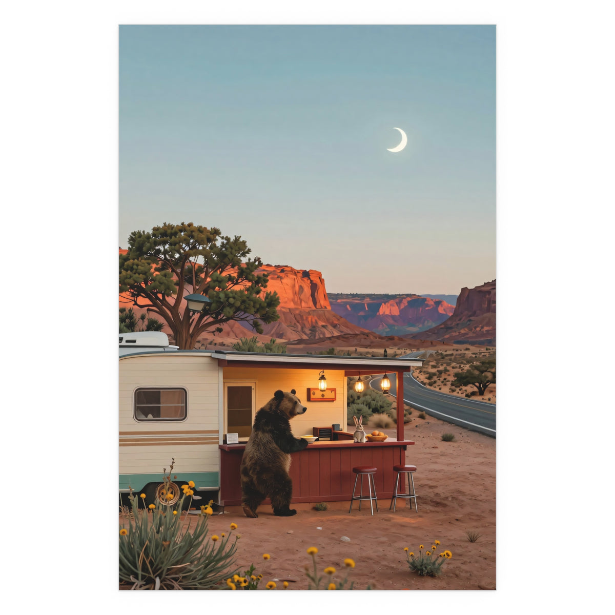 Moonlit RV Oasis