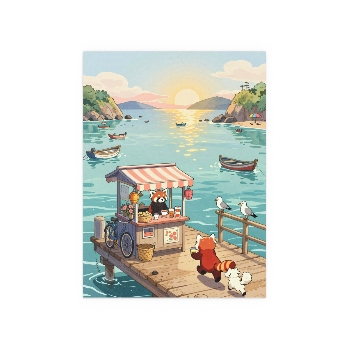 Sunset Serenade of Seaside Stalls