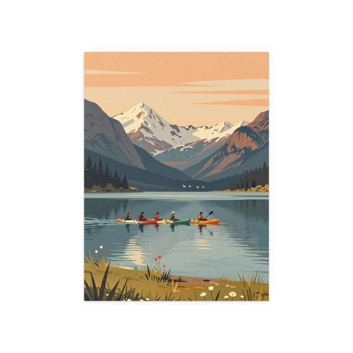 Sunset Serenity by Mountain Lake
