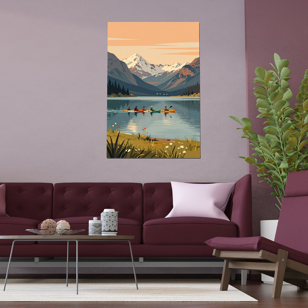 Sunset Serenity by Mountain Lake