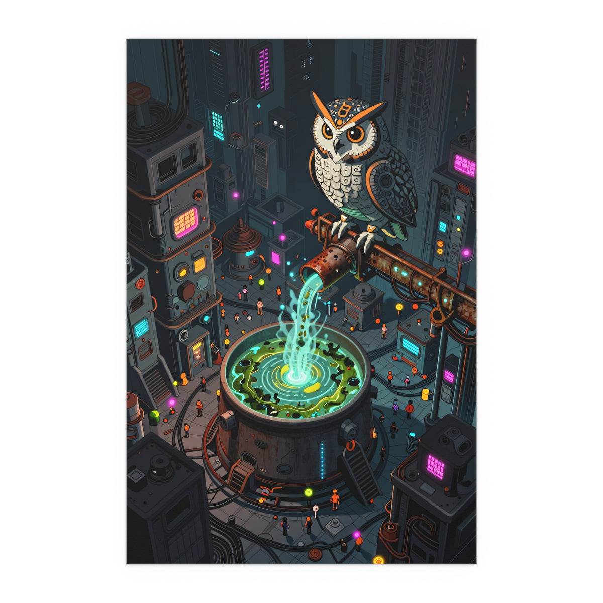 Neon Dreams of the Night Owl
