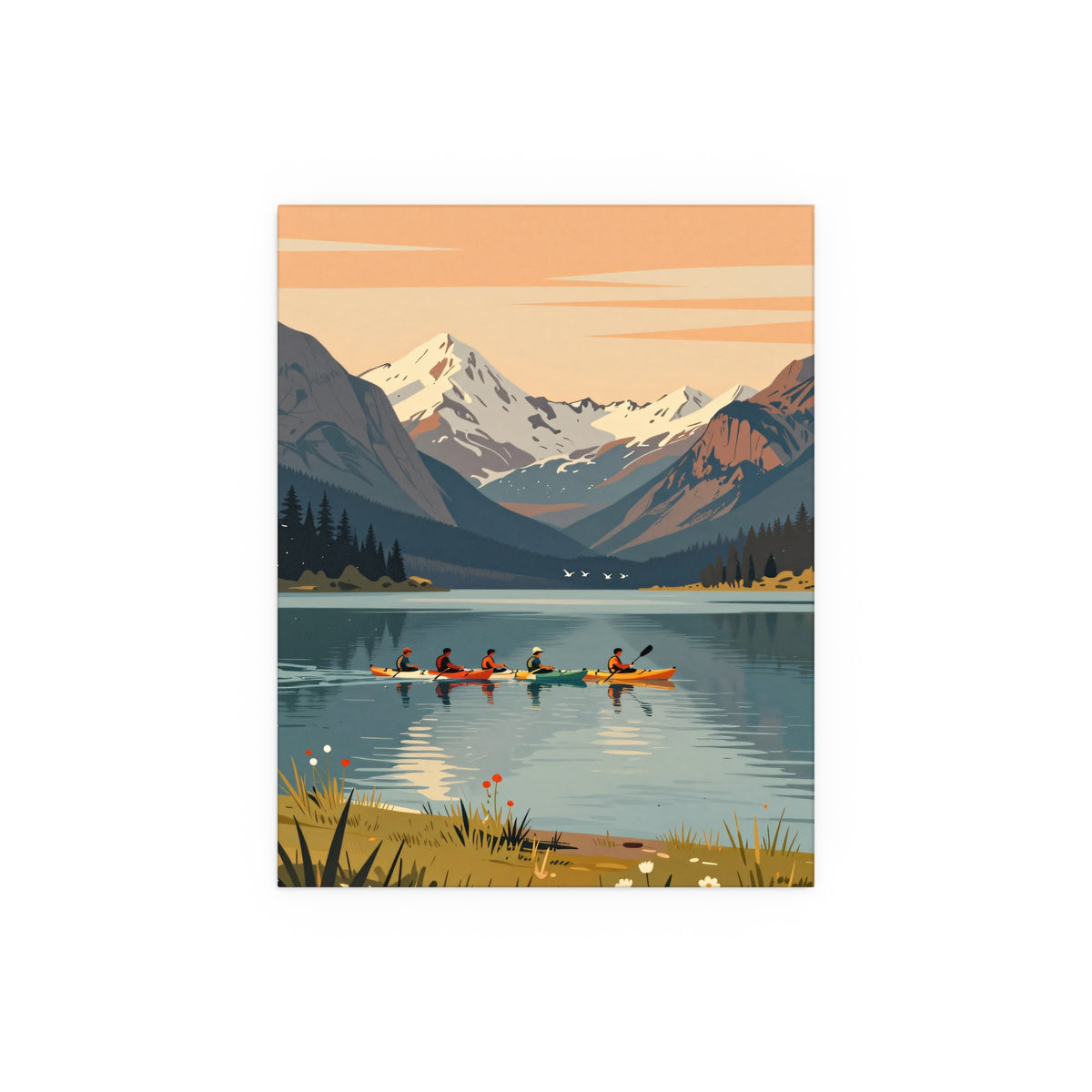 Sunset Serenity by Mountain Lake
