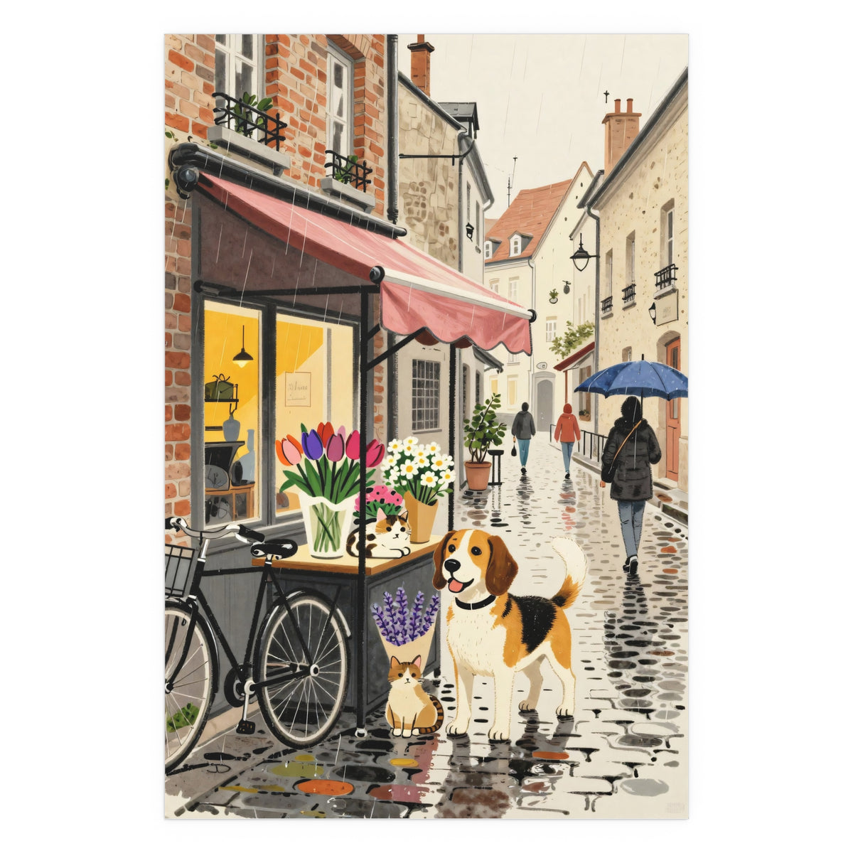 Rainy Market Serenity