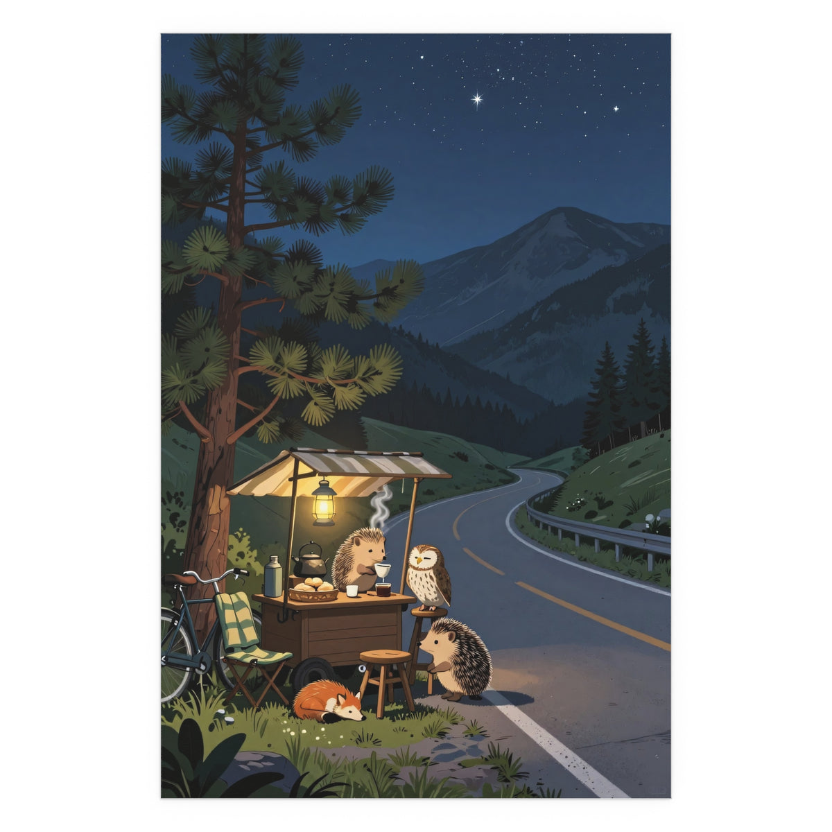 Moonlit Woodland Retreat